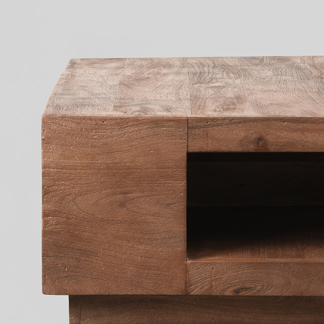 Label51 LABEL51 Salontafel Square - Espresso - Mangohout - 80 cm