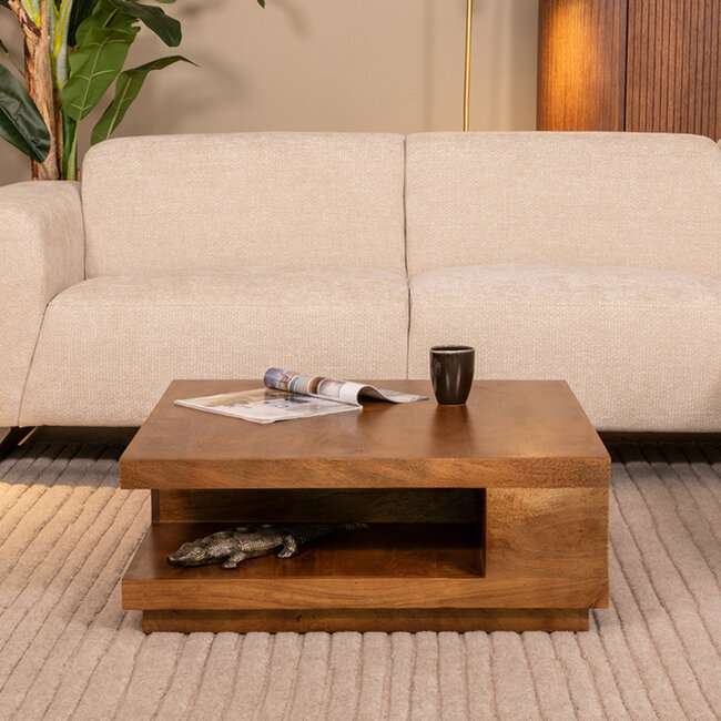Label51 LABEL51 Salontafel Square - Nature - Mangohout - 80 cm