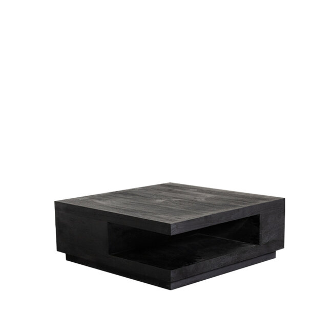 Label51 LABEL51 Salontafel Square - Zwart - Mangohout - 80 cm