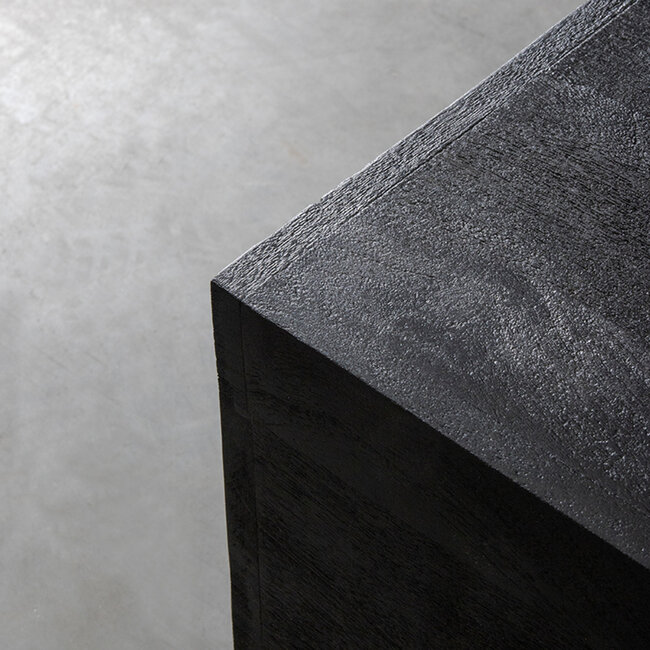 Label51 LABEL51 Salontafel Square - Zwart - Mangohout - 80 cm