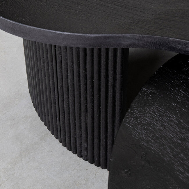 Label51 LABEL51 Salontafel Timon - Zwart - Mangohout - 100 cm