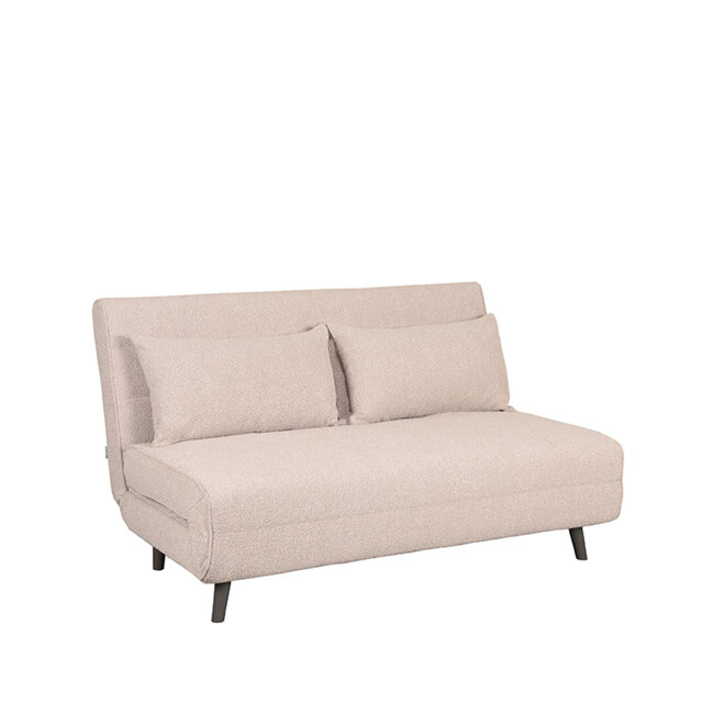 Label51 LABEL51 Slaapbank Double - Naturel - Boucle - Double | Zwarte Poot