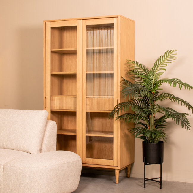 Label51 LABEL51 Vitrinekast Jule - Naturel - Eiken - Vitrinekast