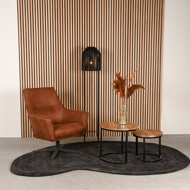 Label51 LABEL51 Vloerkleden Mody - Antraciet - Synthetisch - 160x230 cm