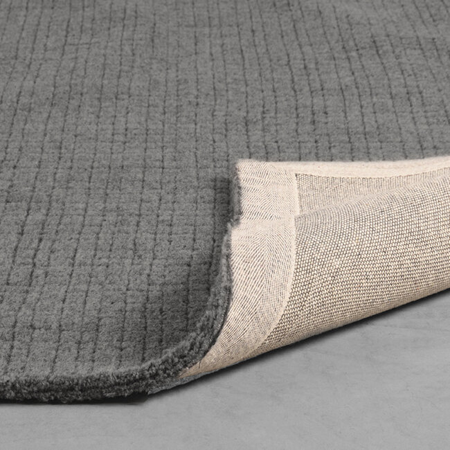 Label51 LABEL51 Vloerkleden Wolly - Antraciet - Wol - 200x300 cm