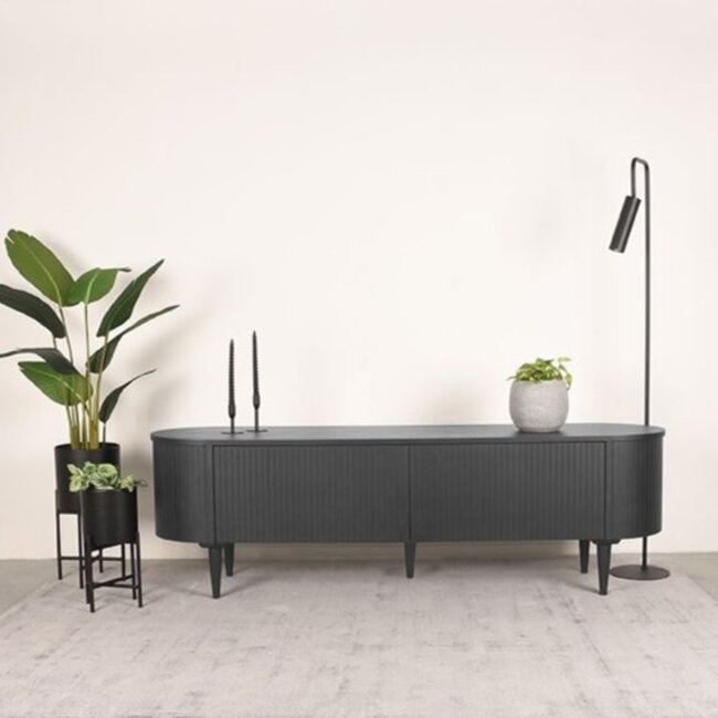 Label51 LABEL51 Tv-meubel Oliva - Zwart - Eiken - 180 cm