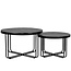 Label51 LABEL51 Salontafel Set Brute - Zwart - Metaal - 70 cm