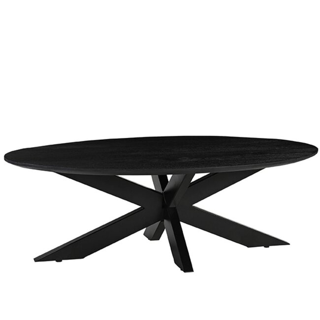 Label51 LABEL51 Salontafel James - Zwart - Mangohout - 130 cm