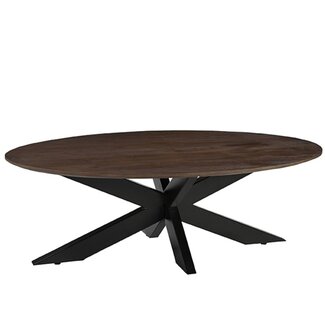 Label51 LABEL51 Salontafel James - Espresso - Mangohout - 130 cm