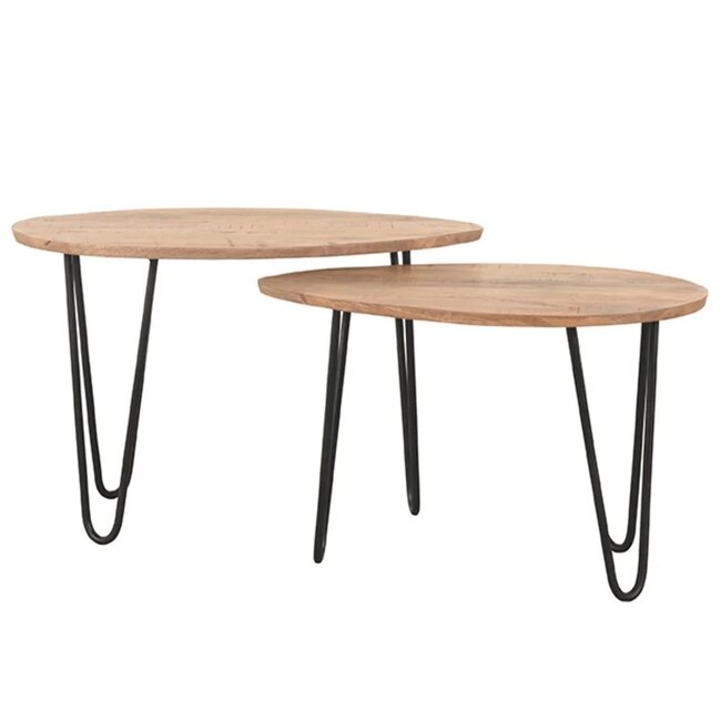 Label51 LABEL51 Salontafel set  Frisk - Rough - Mangohout - 68 cm