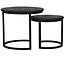 Label51 LABEL51 Salontafel Duo - Zwart - Mangohout - 50 cm