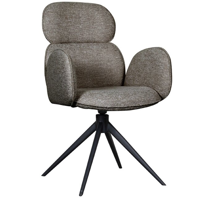 Label51 LABEL51 Eetkamerstoel Vidar - Truffel grijs - Boucle