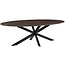 Label51 LABEL51 Eetkamertafel James - Espresso - Mangohout - 240 cm - Ovaal