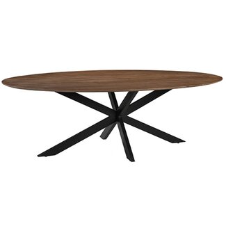 Label51 LABEL51 Eetkamertafel James - Nature - Mangohout - 210 cm - Ovaal