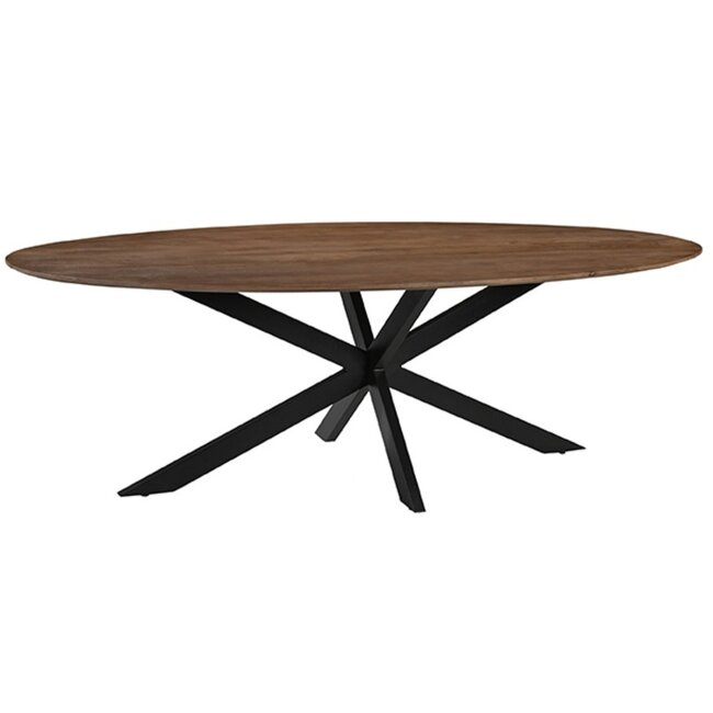 Label51 LABEL51 Eetkamertafel James - Nature - Mangohout - 210 cm - Ovaal