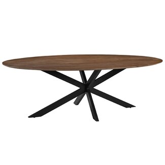 Label51 LABEL51 Eetkamertafel James - Nature - Mangohout - 240 cm - Ovaal
