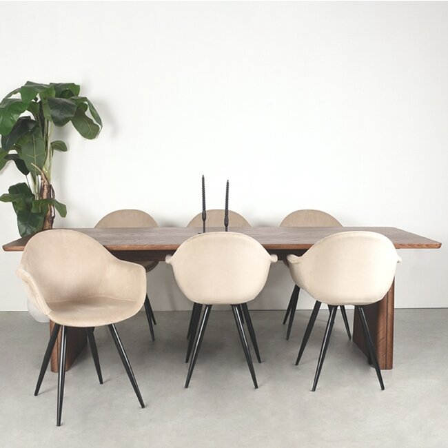 Label51 LABEL51 Eetkamertafel Jule - Walnoot - Eiken - 210x100 cm