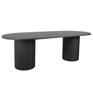 Label51 LABEL51 Eetkamertafel Oliva - Zwart - Eiken - 240x120 cm