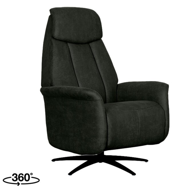 Label51 LABEL51 Fauteuil Oslo - Antraciet - Micro Suede