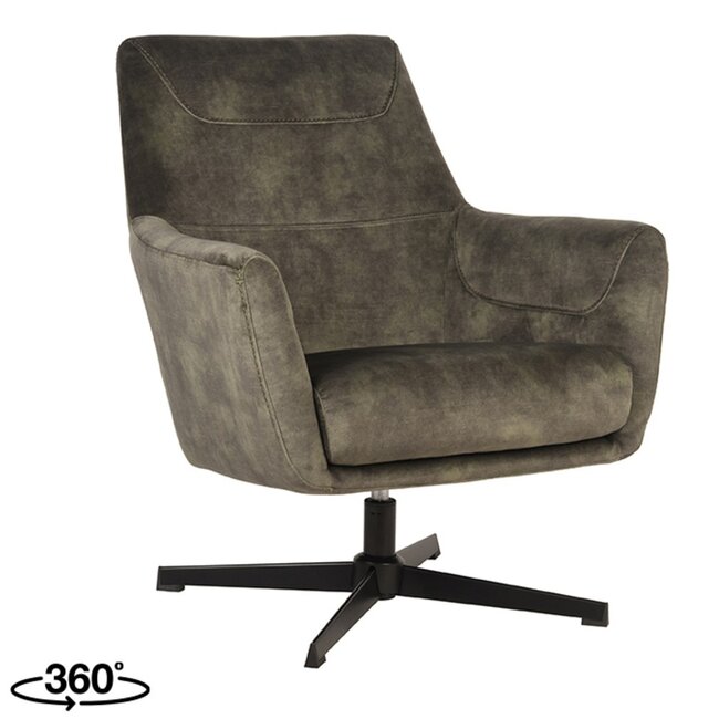 Label51 LABEL51 Fauteuil Toby - Hunter - Velours