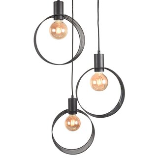 Label51 LABEL51 Hanglamp Ronda - Zwart - Metaal - 3-Lichts