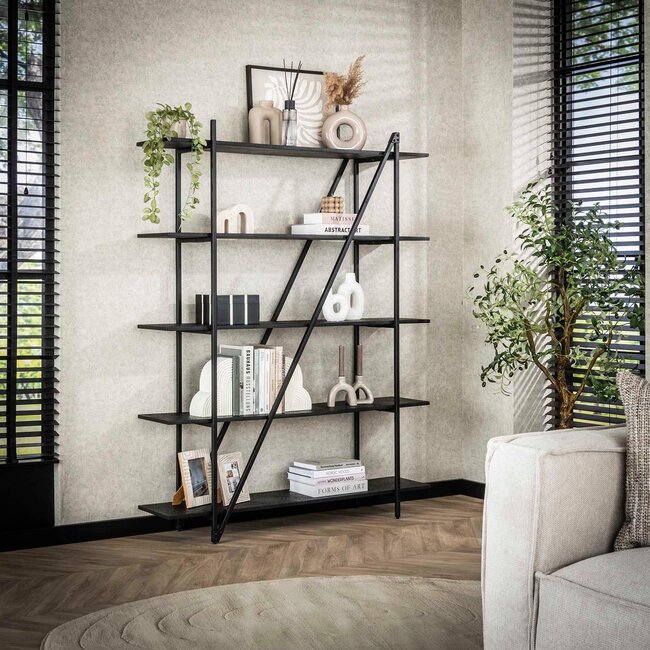 WoonStijl Wandrek 140cm 5 laags Piega Grijs