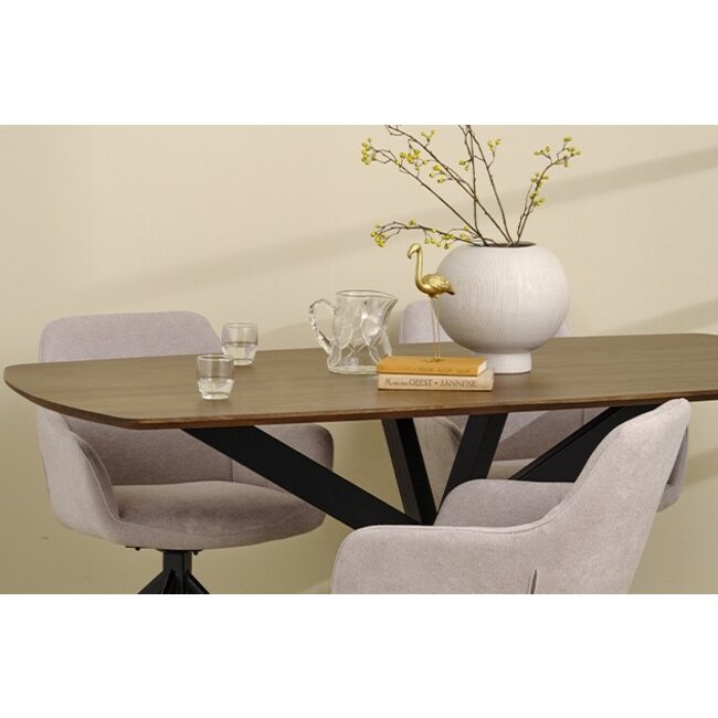 MySons Eettafel Akagi Mango Deens ovaal naturel 160 cm