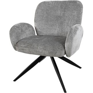Nijwie Draaifauteuil Bobby - lichtgrijs