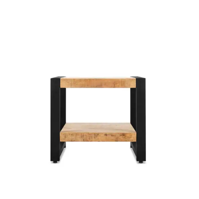 Benoa Bijzettafel industrieel Bas mango met staal