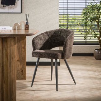 WoonStijl Eetkamerstoel Salon Tissee cargo bruin