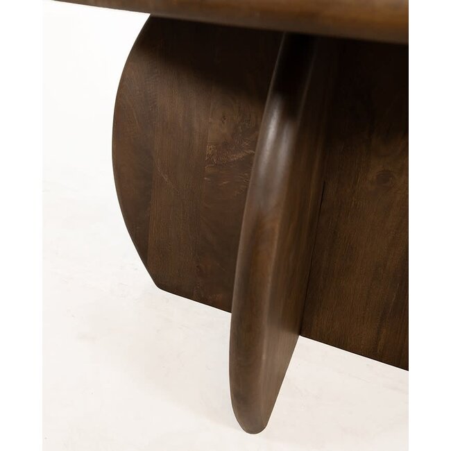 MySons Eetkamertafel Belly Ø130, Mango Brown Walnut