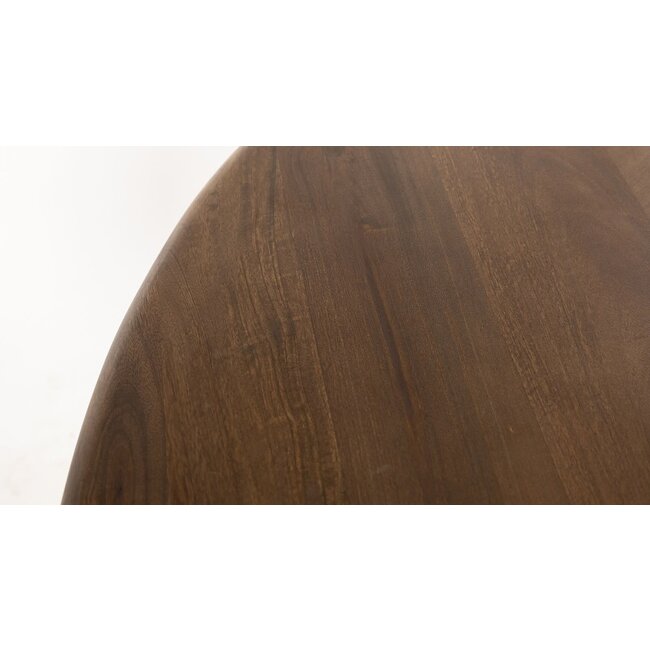 MySons Eetkamertafel Belly Ø130, Mango Brown Walnut