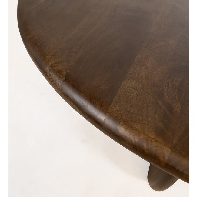 MySons Bijzettafel Belly  Ø50, Mango Bruin Walnoot