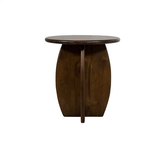 MySons Bijzettafel Belly  Ø50, Mango Bruin Walnoot