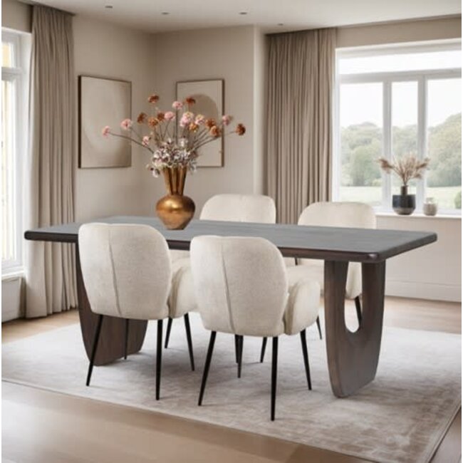 MySons Eetkamertafel Handai 240, Mango Bruin Walnoot