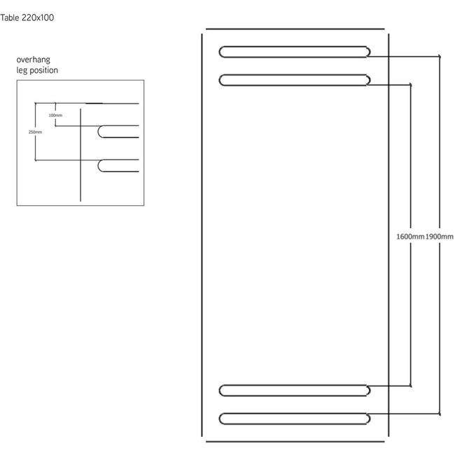 MySons Eetkamertafel Handai 220, Mango Bruin Walnoot