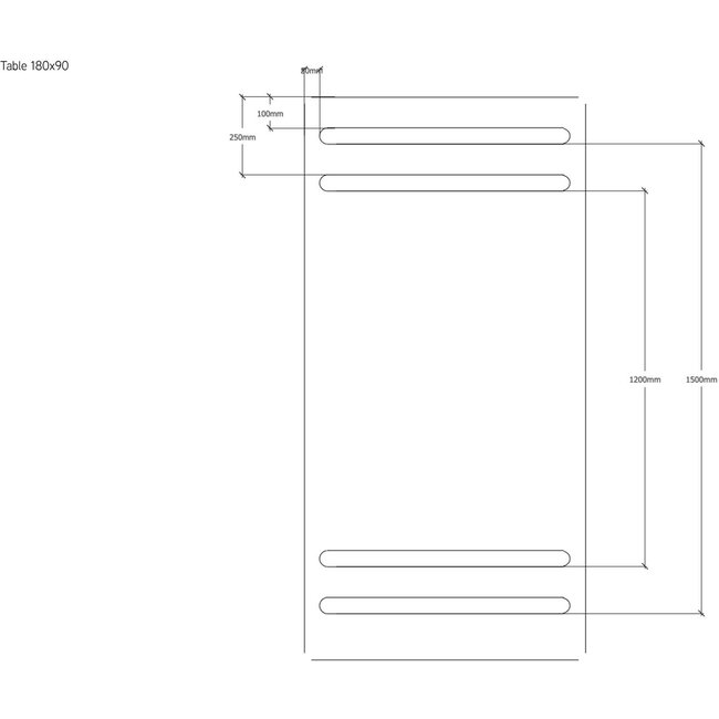 MySons Eetkamertafel Handai 180, Mango Bruin Walnoot