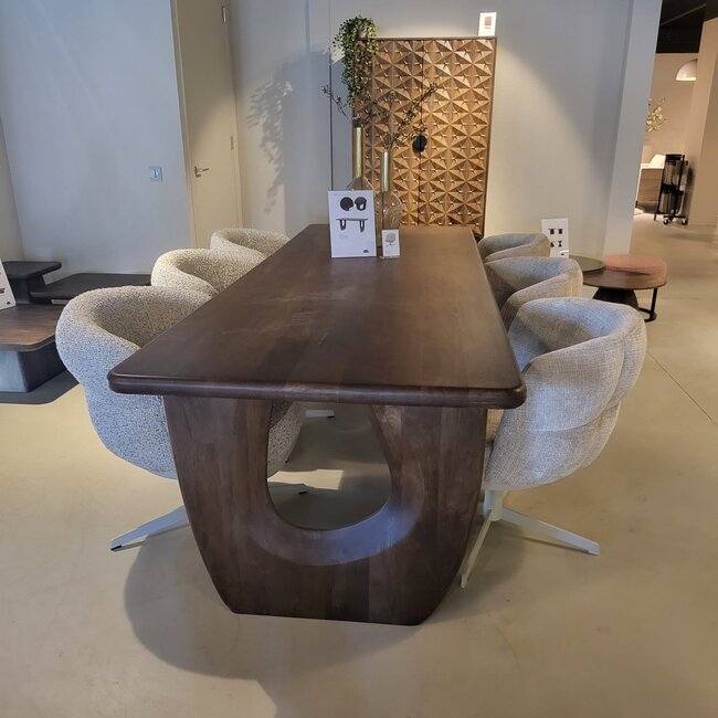 MySons Eetkamertafel Handai 240, Mango Bruin Walnoot