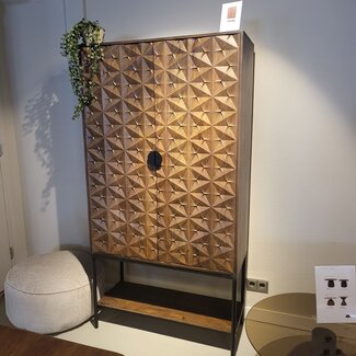 Nijwie Wandkast Trinity 2-deurs met onderplank mango Walnoot Nijwie Wandkast Trinity 2-deurs met onderplank mango Walnoot