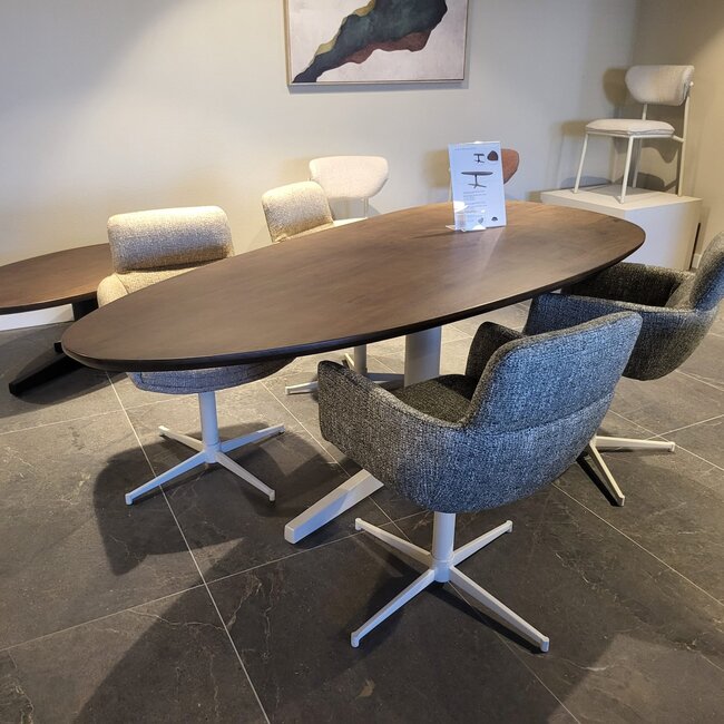 Nijwie Eettafel Taurus Mango bruin organisch 220 cm beige poot