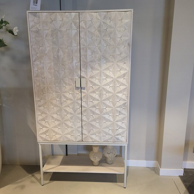 Nijwie Wandkast Trinity 2-deurs met onderplank mango Ashblond