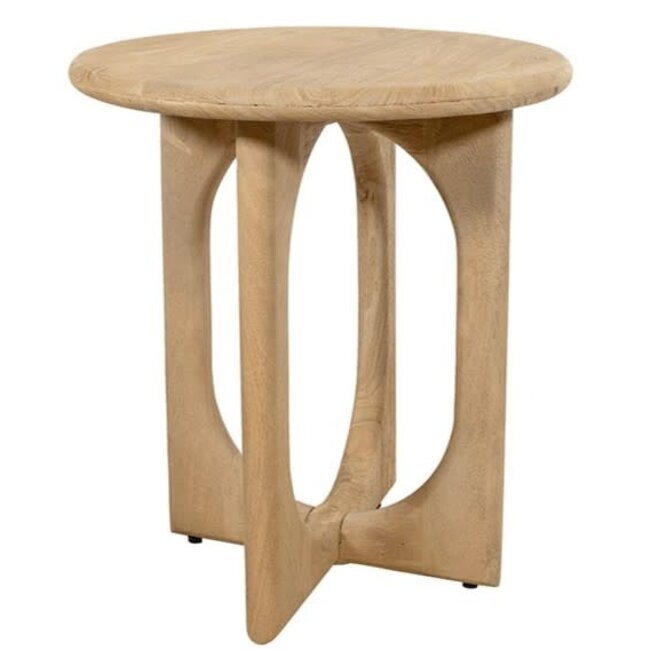 MySons Bijzettafel Zodiac Ø 50 cm Acacia Groovy Natural