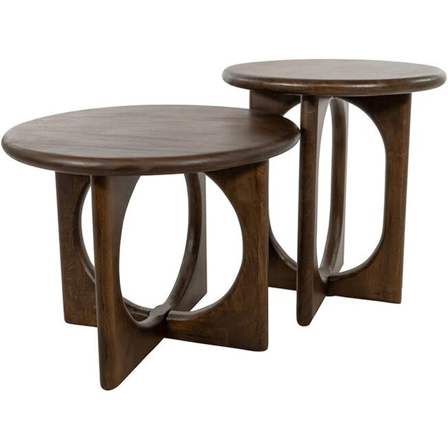 MySons Salontafel Zodiac Ø 60 cm Mango bruin walnoot