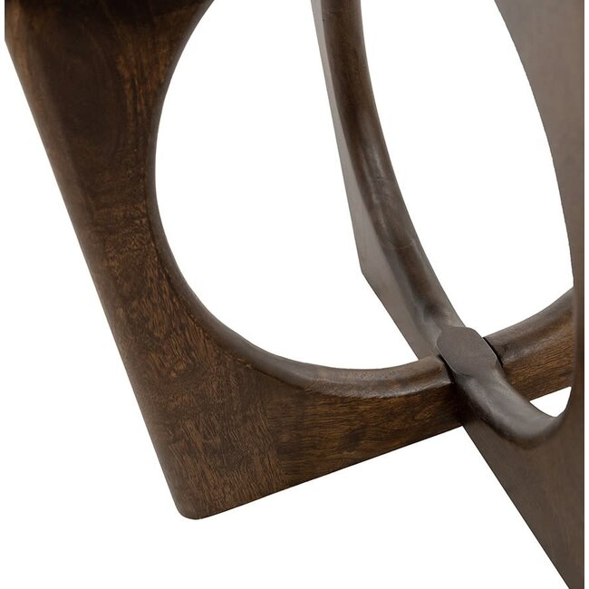 MySons Bijzettafel Zodiac Ø 50 cm Mango bruin walnoot