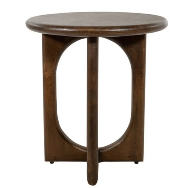 MySons Bijzettafel Zodiac Ø 50 cm Mango bruin walnoot