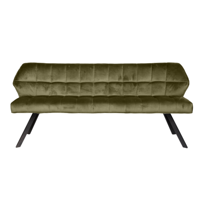 WoonStijl Eetkamerbank raster 180 velvet groen