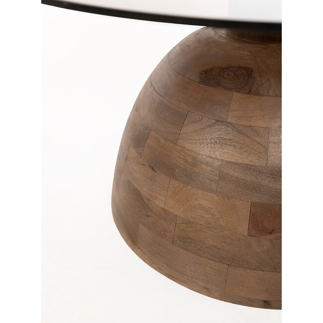 Nijwie Salontafel Christian Ø78 mango / glas bruin