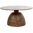 Nijwie Salontafel Christian Ø78 mango / glas bruin