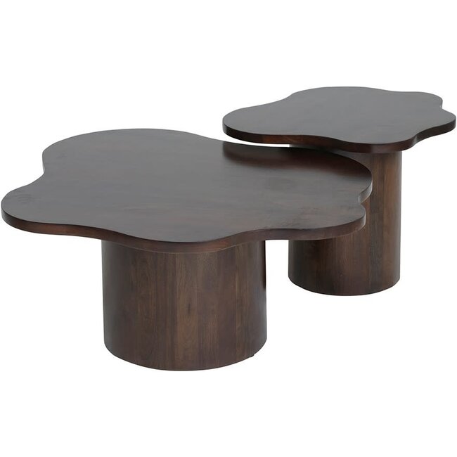 MySons Bijzettafel Fiore 65 cm Mango Bruin Walnoot