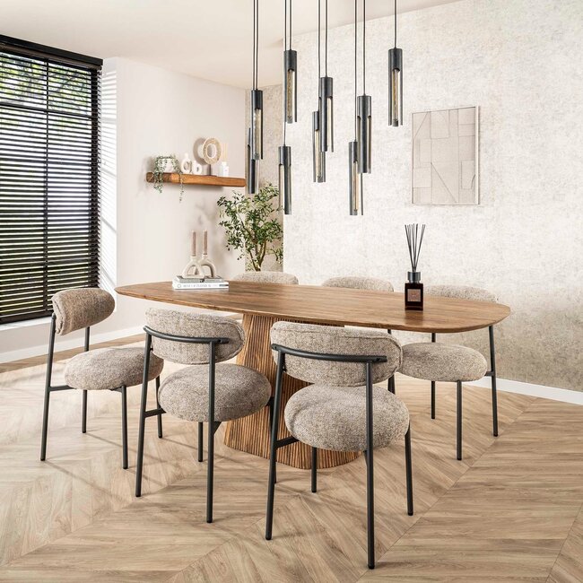 WoonStijl Eettafel Wave centrale poot 215 cm
